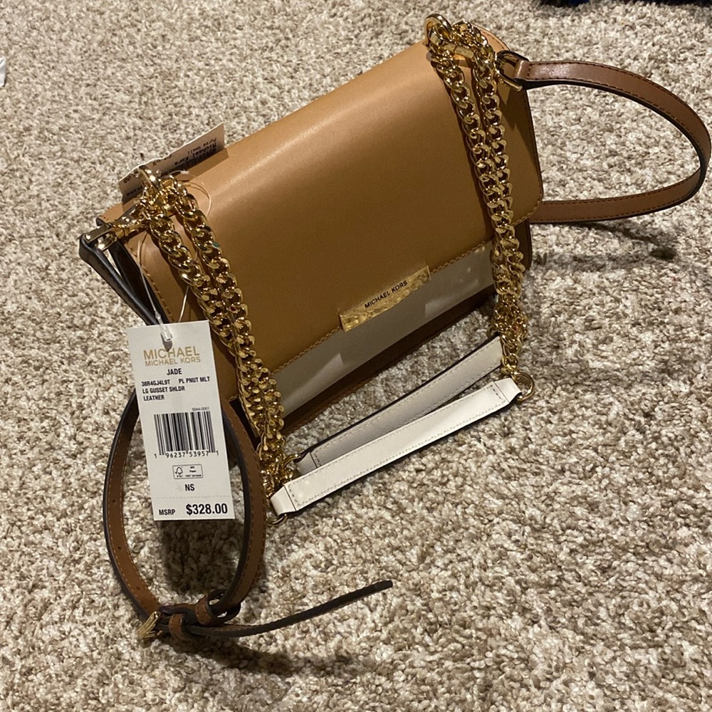 NWT Michael Kors Retail $328 Jade Leather Shoulder Bag - Picture 3 of 11